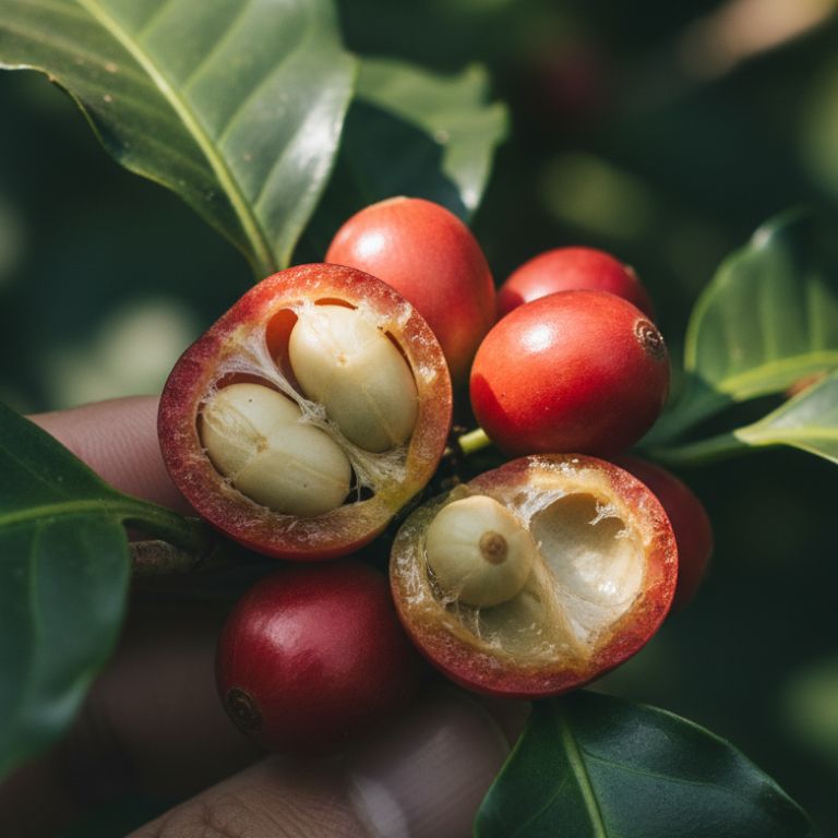 el cafe no es un fruto, es una semilla